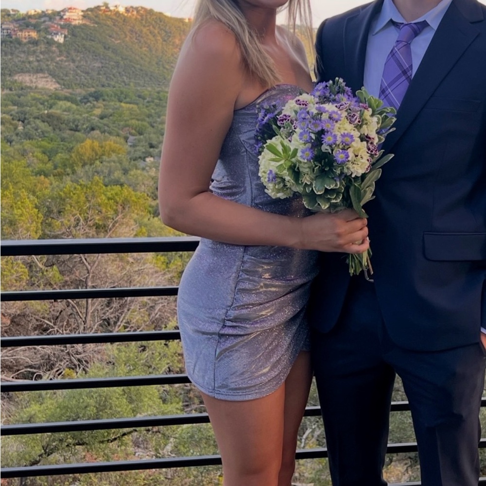 Superdown Lavender Strapless Dress